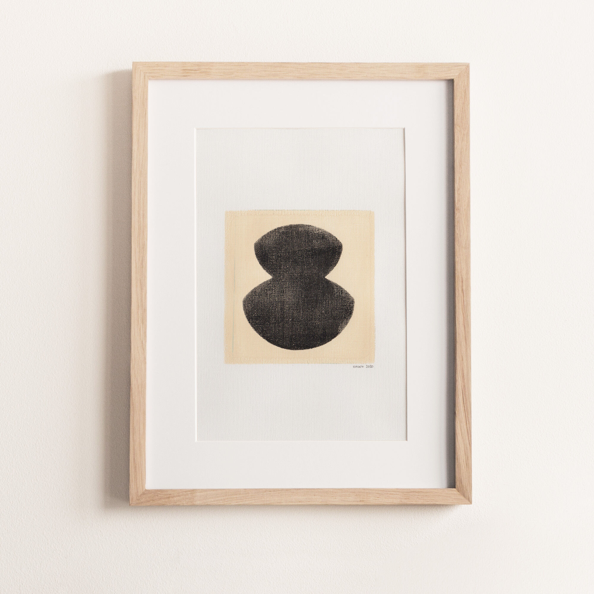 Painting on paper, dated and signed without frame