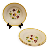 Set of 4 Digoin Sarreguemines Sirocco model soup plates