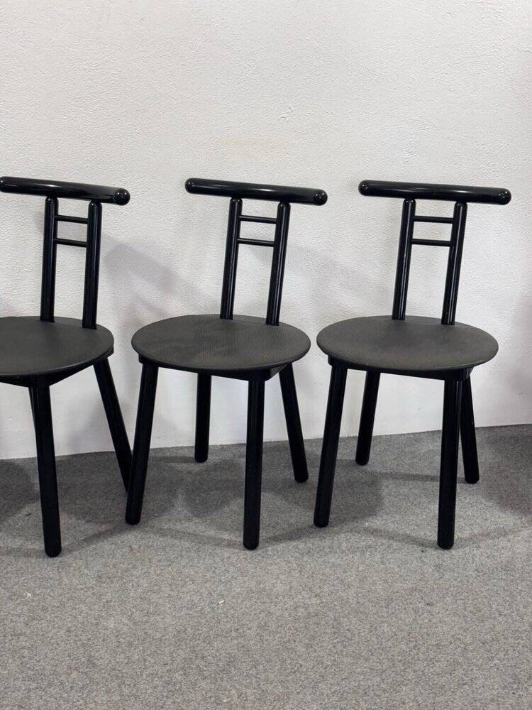 Vintage Italian Chairs, 1980s, Set of 4