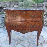 Small Louis XV style desk chest of drawers, 19th century period