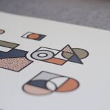 Illustration - Abstract geometric graphic colorful A3 poster numbered #004