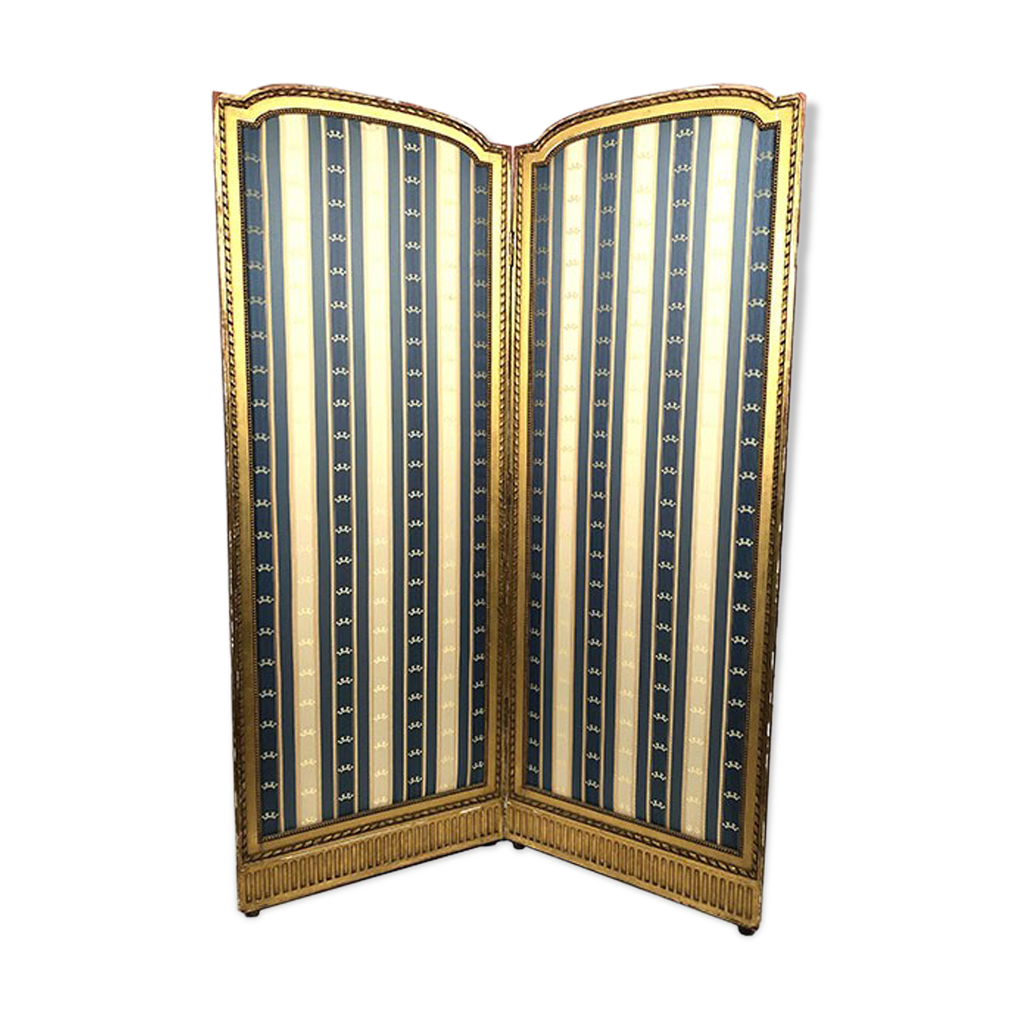 Two-leaf gilded wooden screen in Louis XVI style