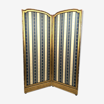 Two-leaf gilded wooden screen in Louis XVI style