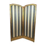 Paravent deux feuilles en bois doré de style Louis XVI