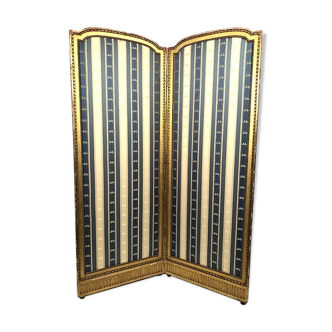 Two-leaf gilded wooden screen in Louis XVI style