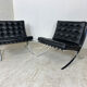 Pair of chairs Barcelona vintage Ludwig Mies Van der Rohe