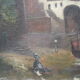 Huile sur toile scène lacustre signée - 47 x 34