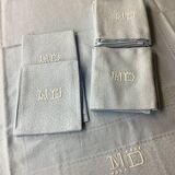 Vintage Damask Monogram Tablecloth & Napkins