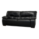 Black leather sofa — Italian postmodern design