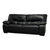 Canapé en cuir noir — design postmoderne italien