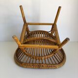 Bureau enfant en rotin avec son fauteuil