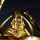 Contemporary style golden scarab wall sculpture in resin and metal