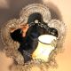 Venetian murano mirror with crystal flower