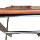 FOLDING STOOL KNOWN AS "PLOYANT" IN BRUSHED STEEL AND LEATHER, SIGNED AMAURY WATINE