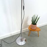 Space age chromen staande bol lamp vloerlamp
