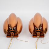 Pair of 2 Danish vintage wall lamps Kastor by Jo Hammerborg, Fog og Morup