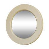 Circular space age mirror color "sand". France, circa 1970