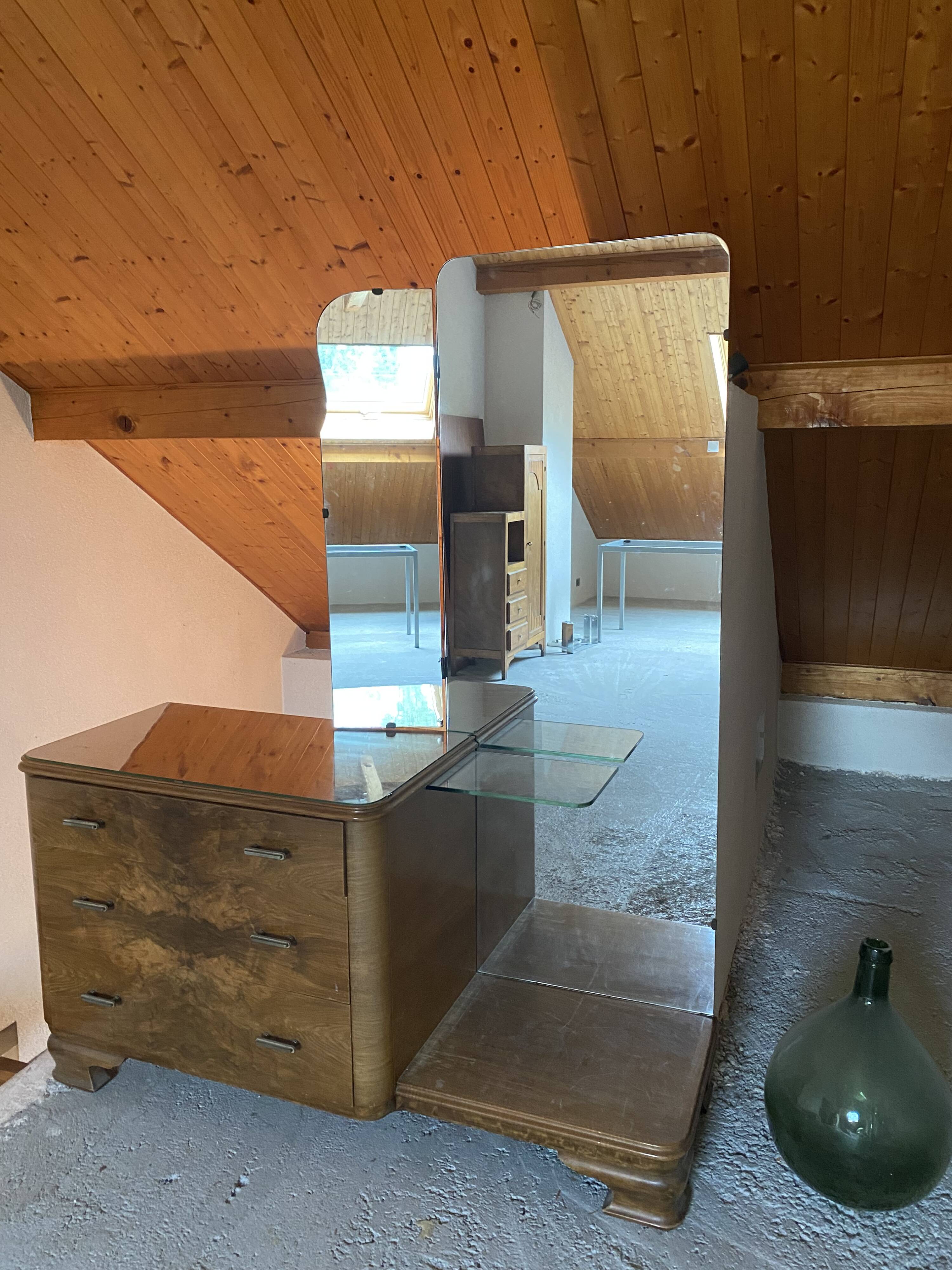 Art Deco mirrored chest of drawers
