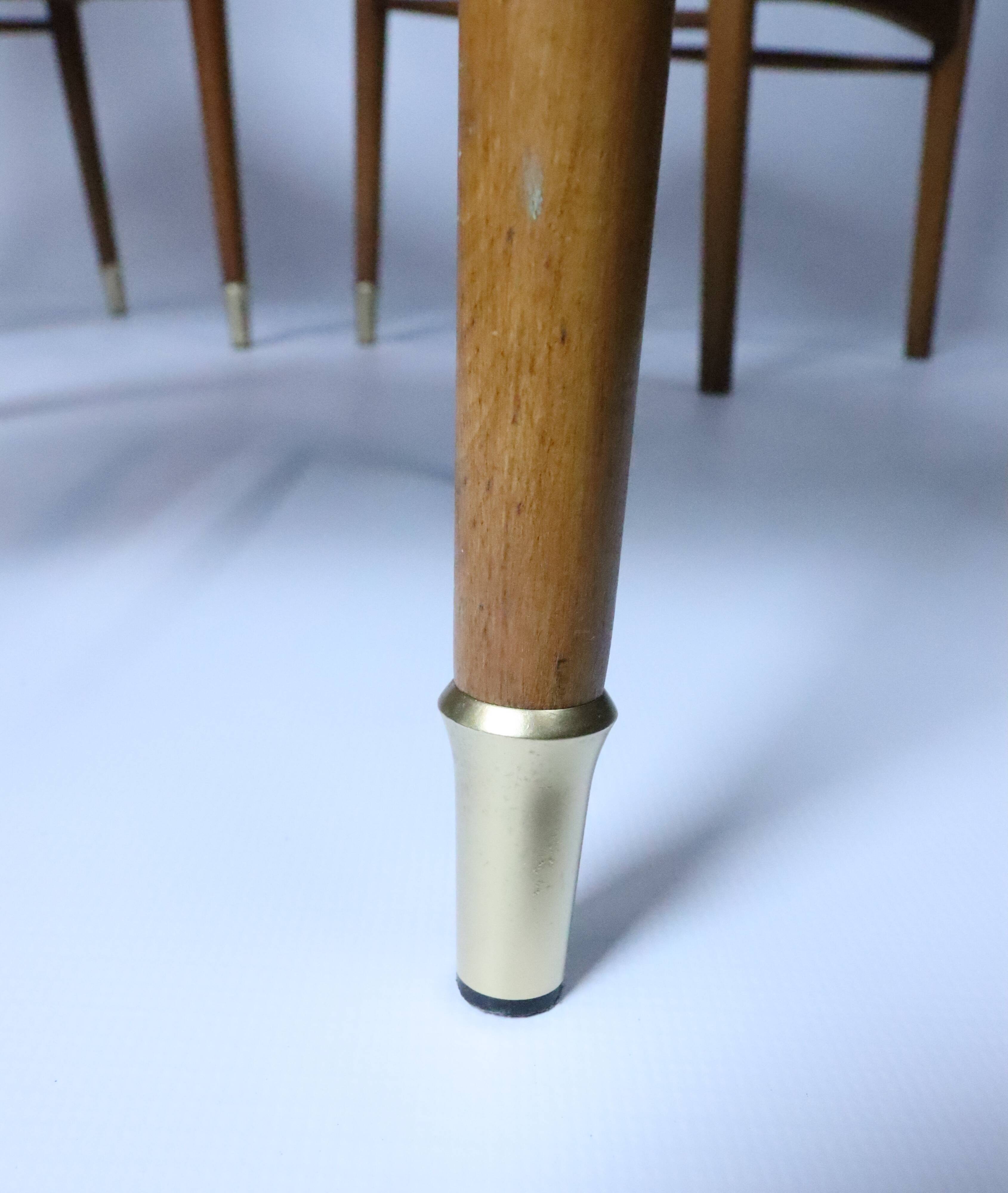 Lot de 6 chaises scandinaves pour salle à manger, tissu gris acier, facile d'entretien