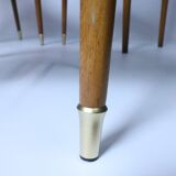 Lot de 6 chaises scandinaves pour salle à manger, tissu gris acier, facile d'entretien