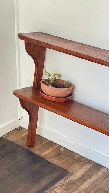 VINTAGE Solid Oak SHELF