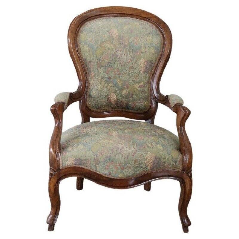 Antique walnut armchair 19th Century