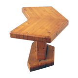 Side table in solid glued laminated pine