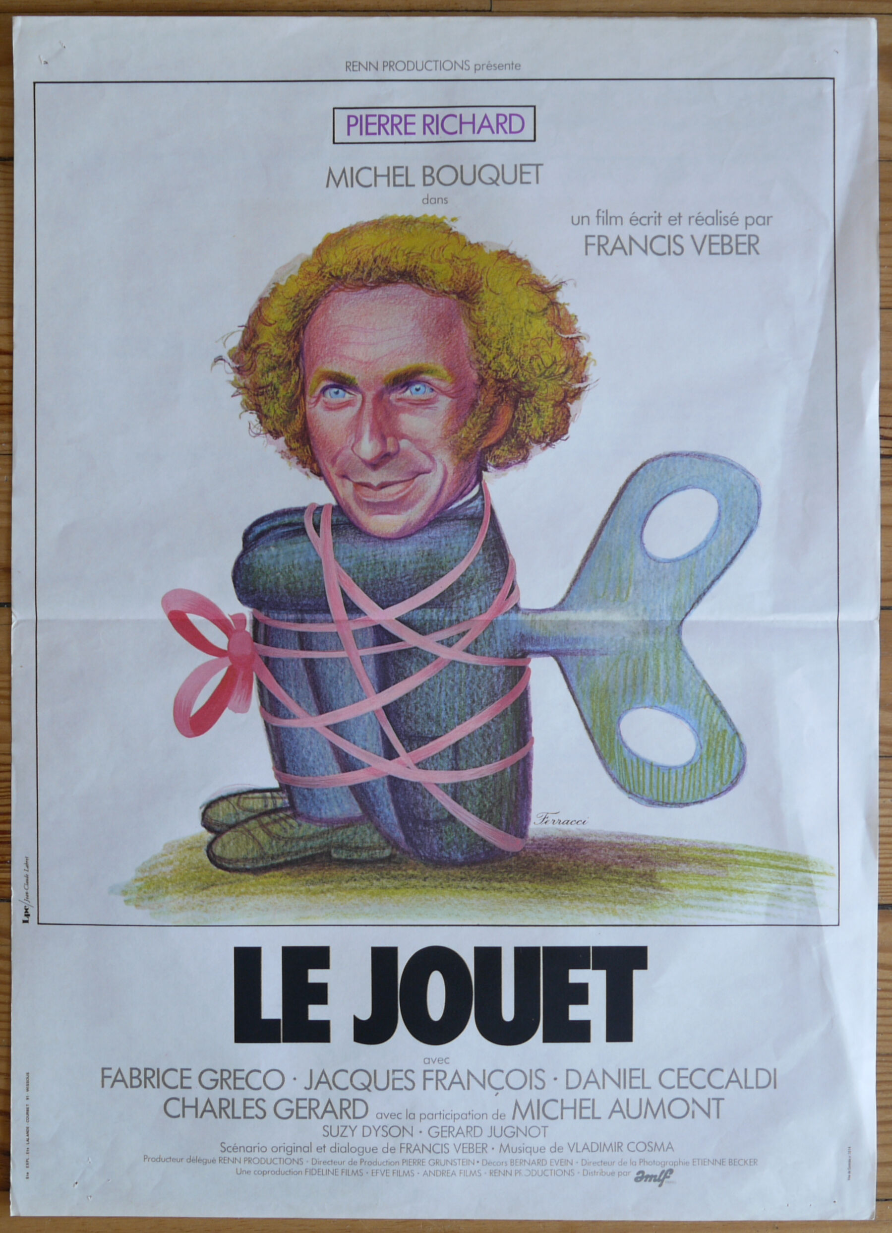 Affiche cinéma originale "Le jouet" Pierre Richard