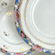 Set of 6 porcelain plates and 6 small mismatched vintage plates ~ Dinner service for 6 people ~
