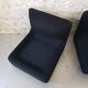 Pair of vintage black armchairs