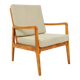 Mid Century Armchair Pastel Olive Cordury Cushion, 1980s