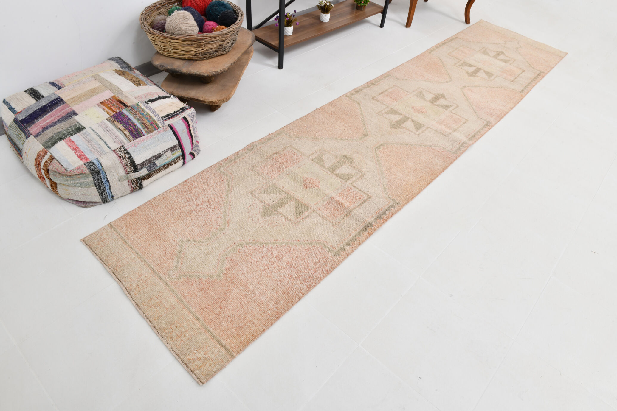 3x12 long stair turkish runner rug 369x82cm