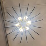 Pair of smoked glass suspensions - 70s