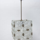 Glass Cube Pendant from Kamenický Šenov, 1970s