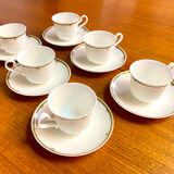 Villeroy & Boch 1960 porcelain coffee set of 6 cups and saucers