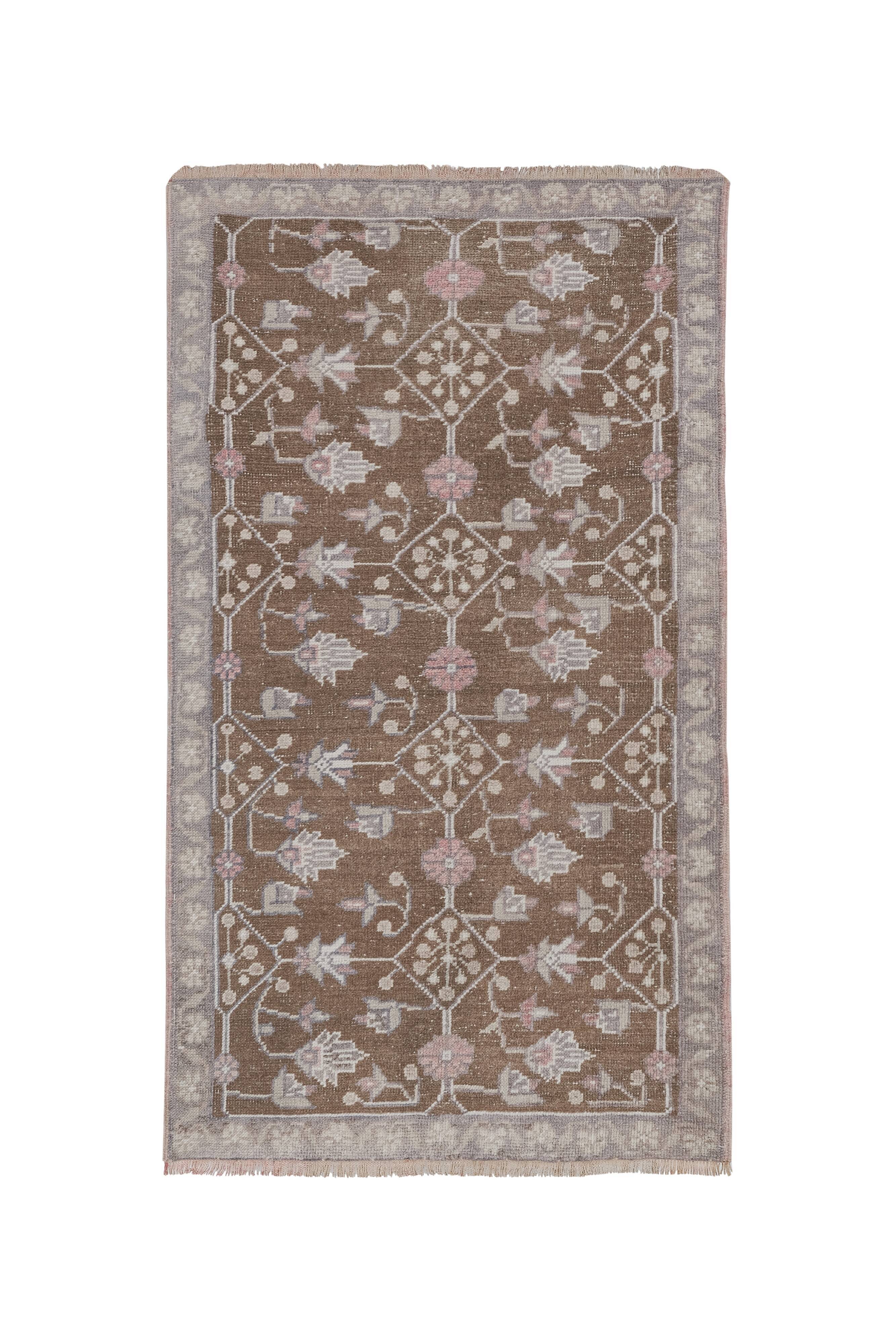 Vintage Turkish rug from Oushak, hand-woven 94x162 cm