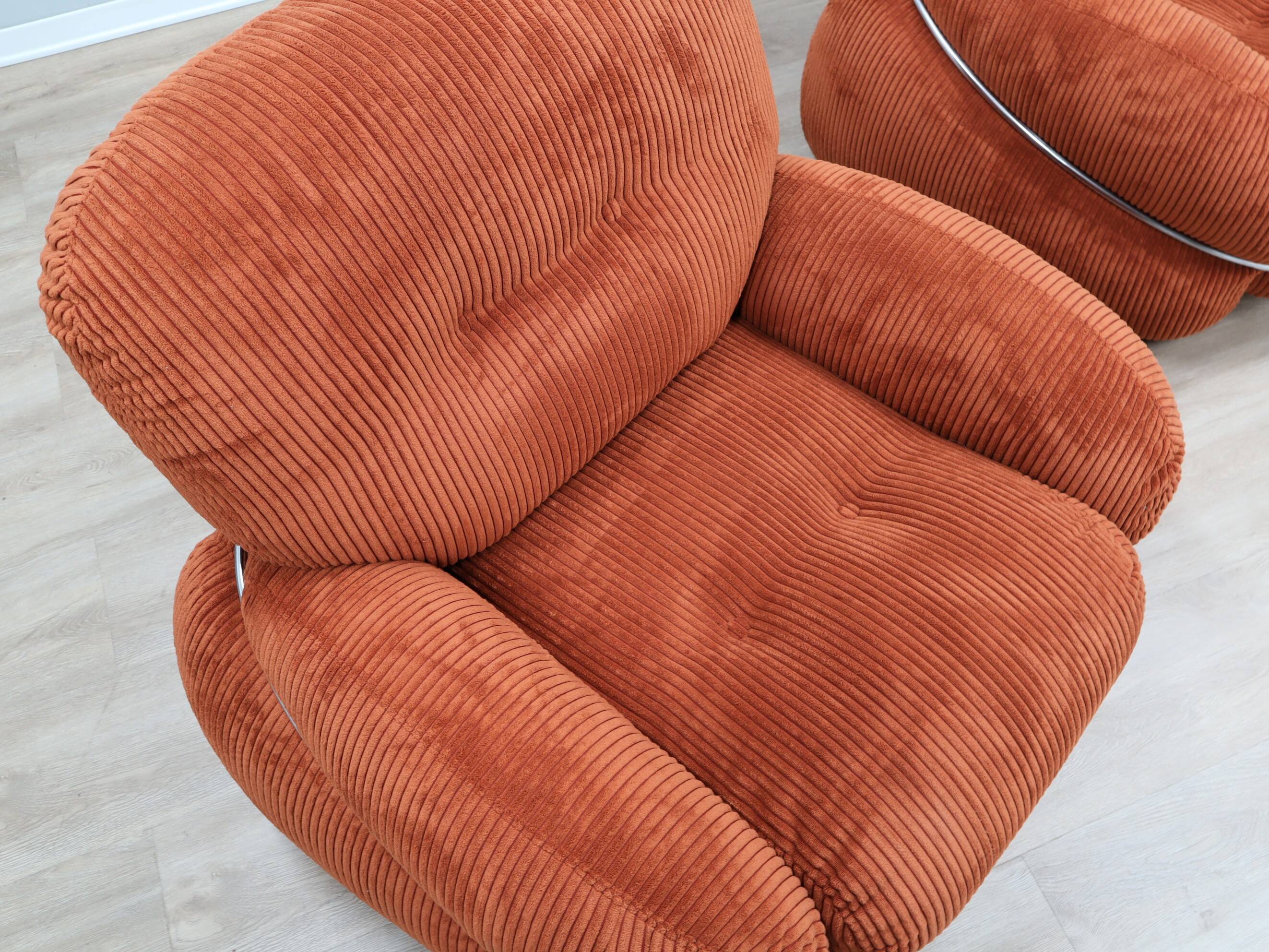 Pair of vintage armchairs by Adriano Piazzesi 1970s