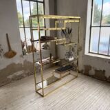 Brass shelf 1970 Belgo Chrom regency