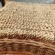 Vintage 1970s rope & rattan coffee table and 4 stools
