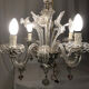 Murano glass chandelier with four light arms, late 19th century.
