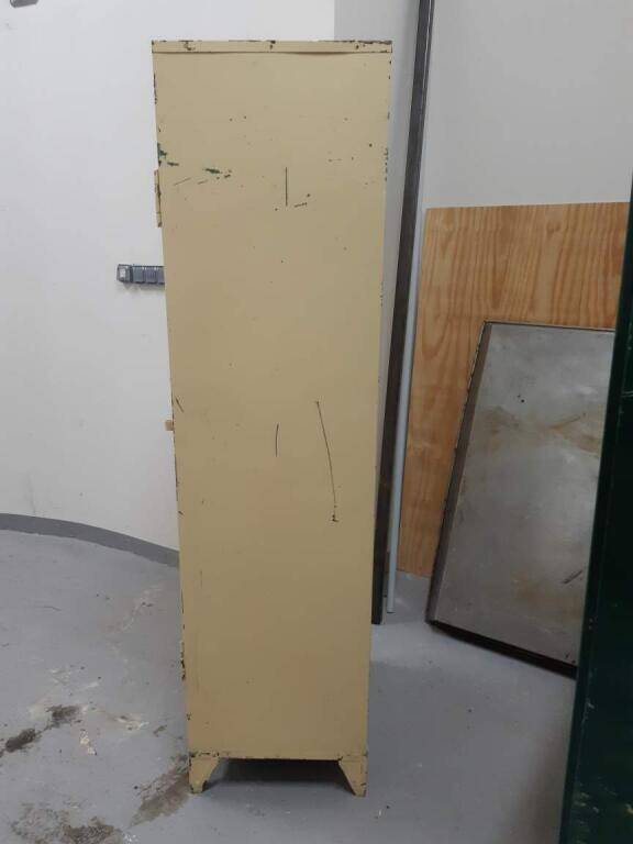 Old double metal workshop locker room