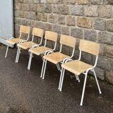 Classic Dutch university dining chairs from the 1970s