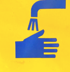 Wash your hands vintage european industrial enamel signs decoration