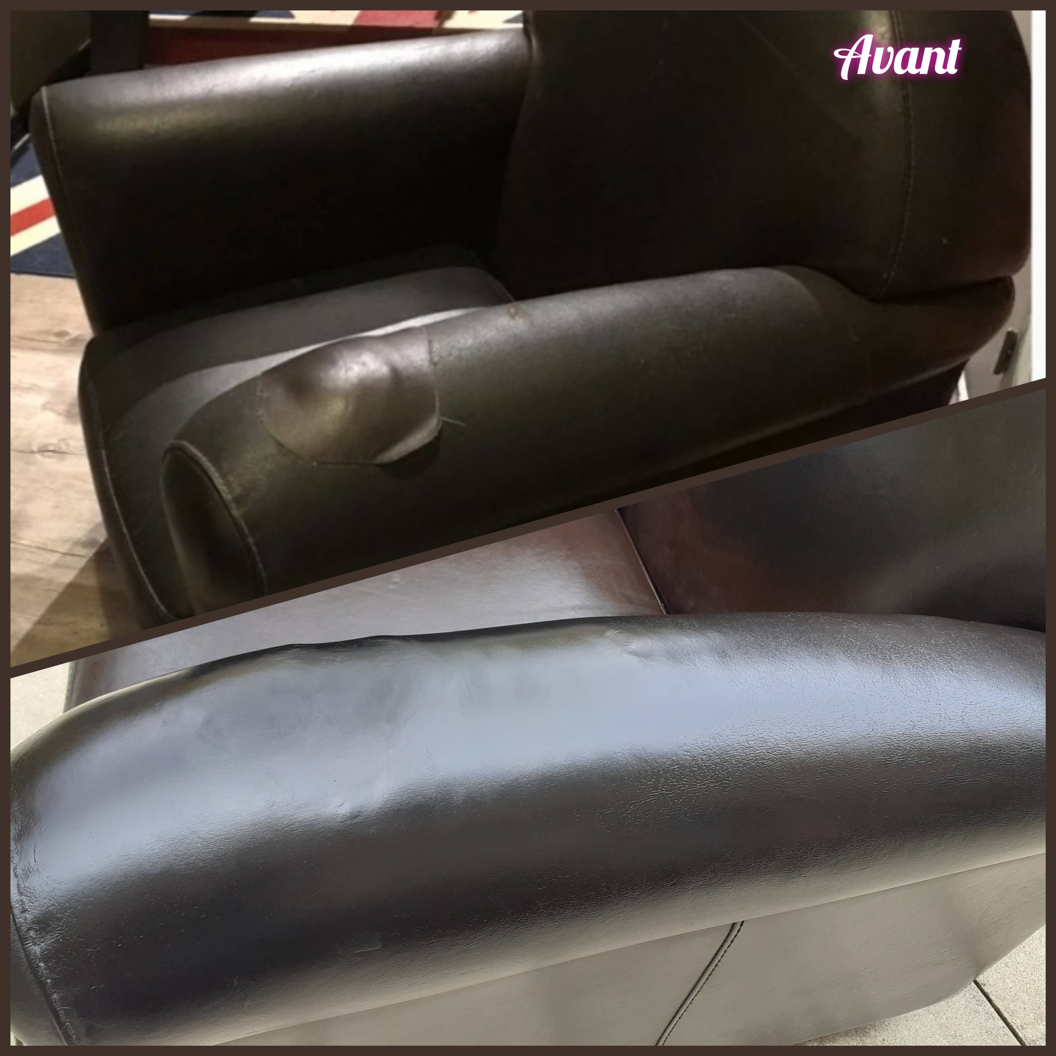 Fauteuil club en cuir bois & chiffons