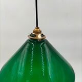 Old green opaline lamp