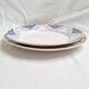 Round orange and blue plate HBCM and Creil and Montereau
