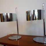 Paire de lampes chromées