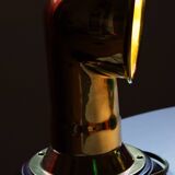 Lampe de table en laiton et bois