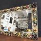Italian wall mirror in polychrome floral metal, 1950s