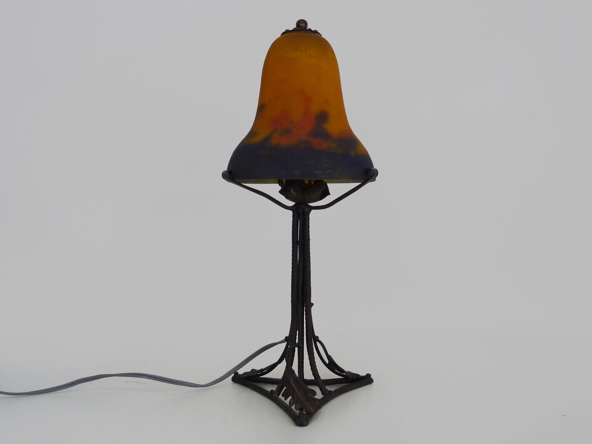 Vintage Art Deco desk lamp by Muller Frères Lunéville, 1930s